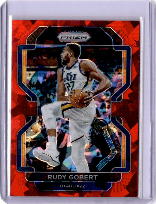 2021-22 Panini Prizm #239 Rudy Gobert Red Ice