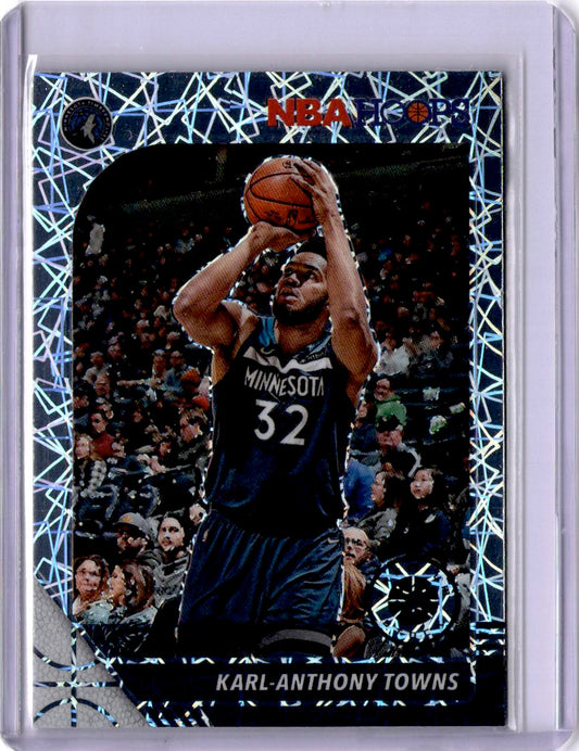 2019-20 Hoops Premium Stock #111 Karl-Anthony Towns Prizms Silver Laser