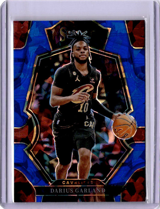 2022-23 Panini Select #106 Darius Garland Blue Cracked Ice Prizms