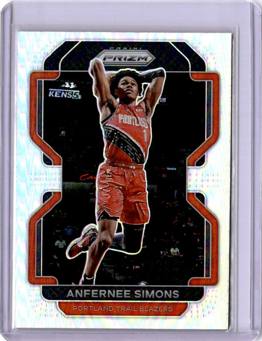 2021-22 Panini Prizm #168 Anfernee Simons Silver