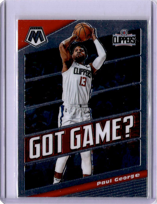 2019-20 Panini Mosaic #3 Paul George Got Game?