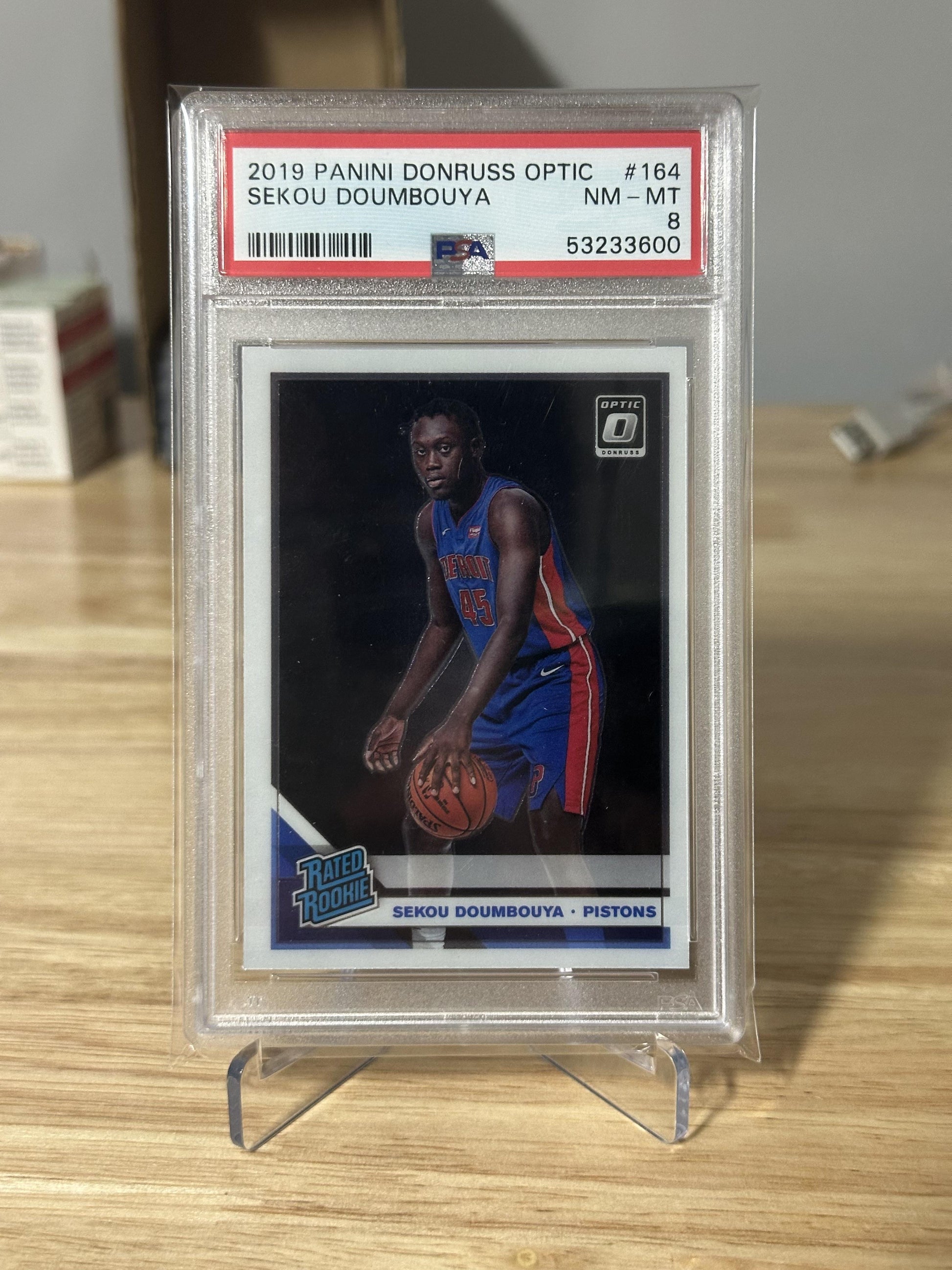 2019 Panini Donruss Optic #164 Sekou Doumbouya PSA 8