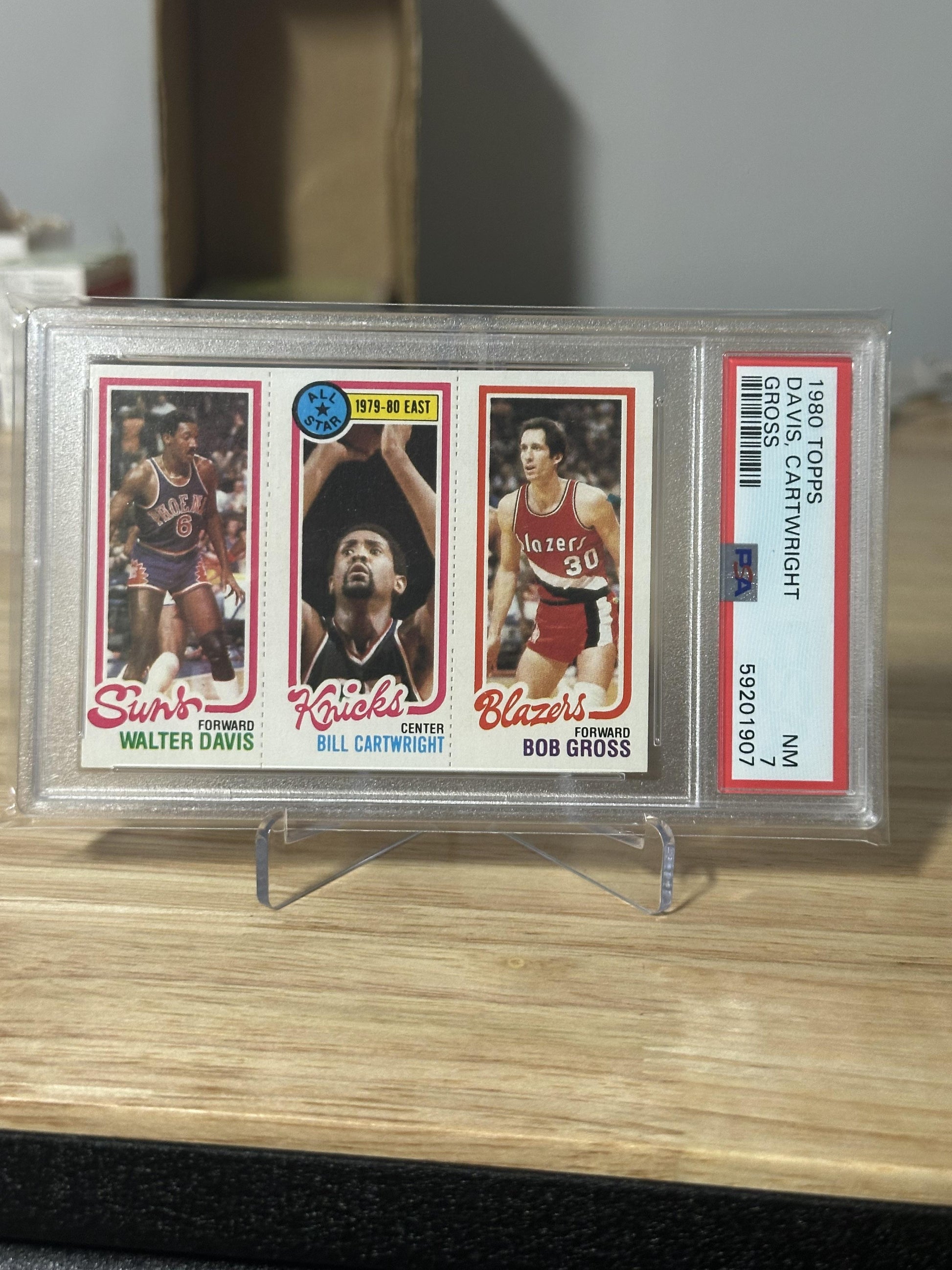 1980 Topps Davis, Cartwright, Gross PSA NM 7