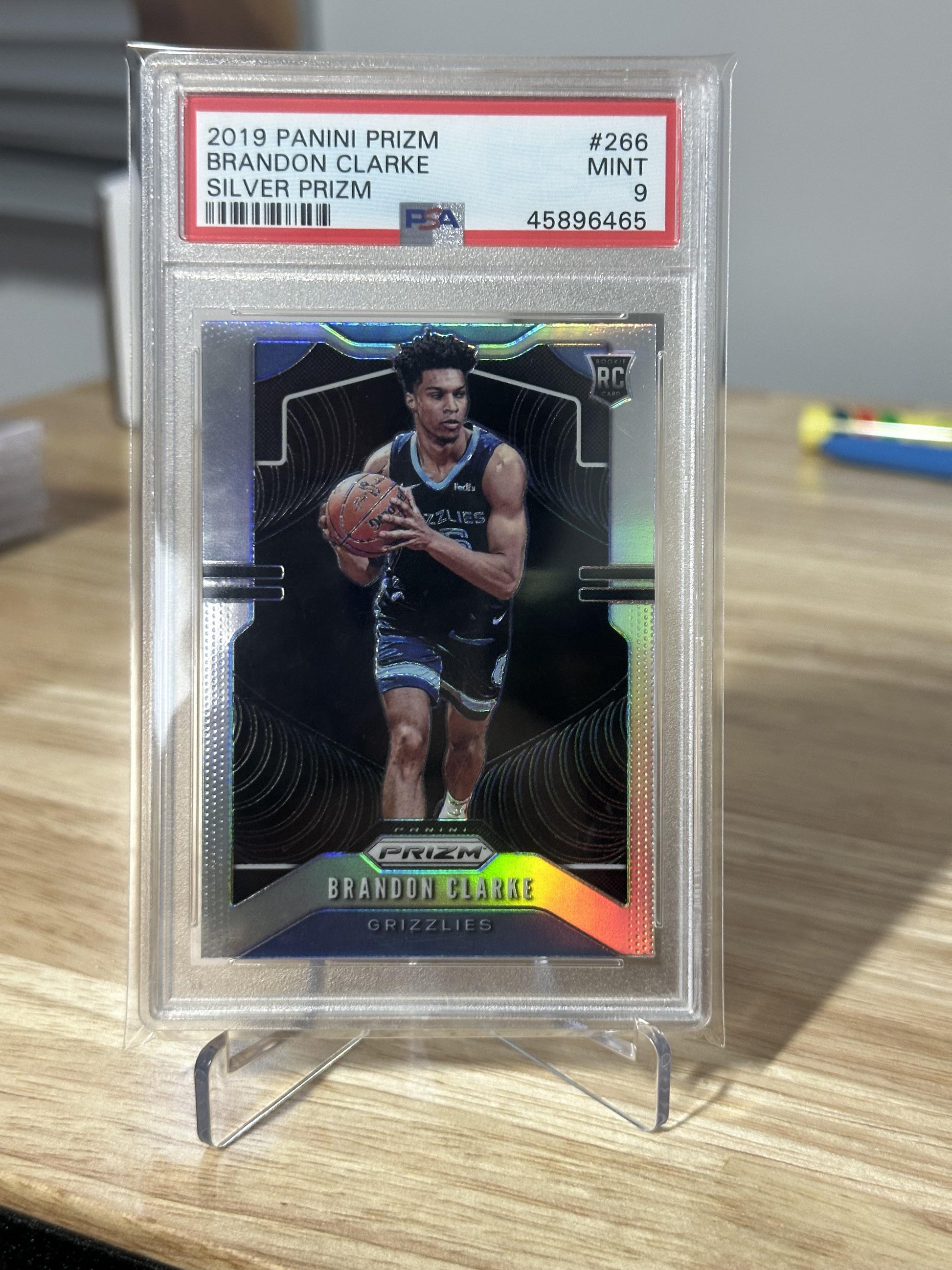 2019 Panini Prizm #266 Brandon Clarke Silver Prizm PSA 9