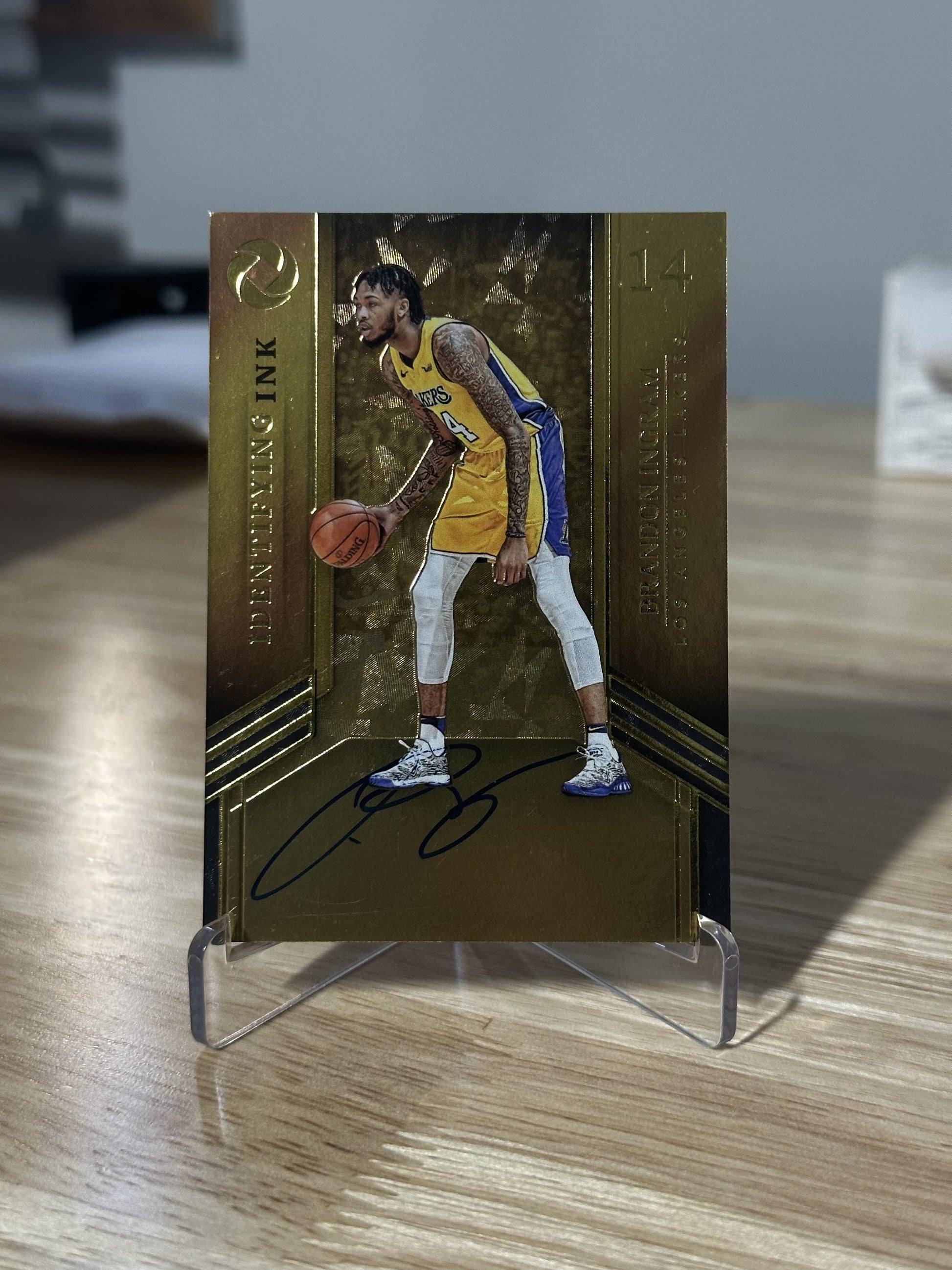 2017-18 Panini Opulence #II-BIG Brandon Ingram Identifying Ink #/35