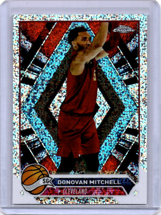 2023-24 Topps Chrome #45 Donovan Mitchell Speckle Refractors #/299