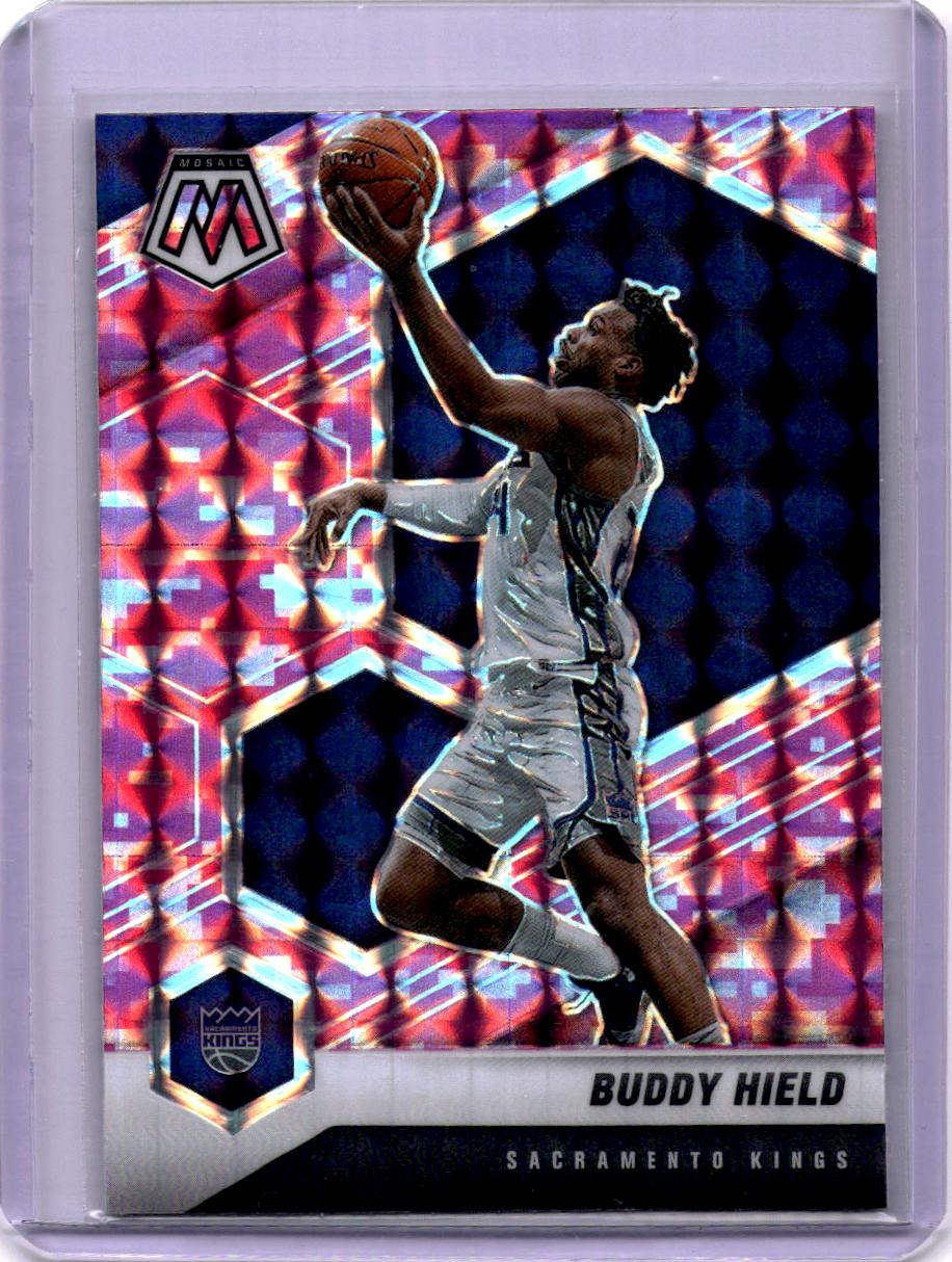 2020-21 Panini Mosaic #67 Buddy Hield Mosaic Camo Pink