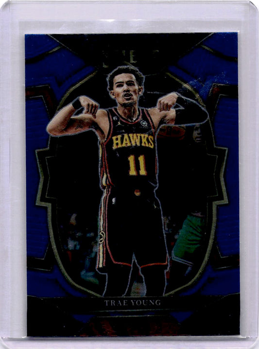 2022-23 Panini Select #66 Trae Young Blue (Retail Base)