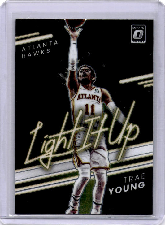 2021-22 Donruss Optic #3 Trae Young Light It Up
