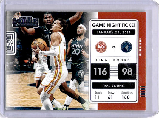 2021-22 Panini Contenders #3 Trae Young Game Night Ticket