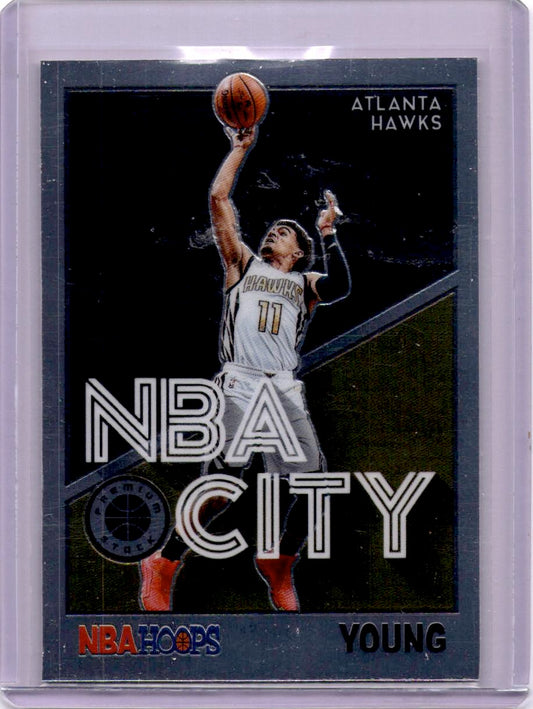 2019-20 Hoops Premium Stock #28 Trae Young NBA City