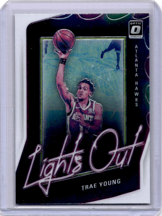 2020-21 Donruss Optic #4 Trae Young Lights Out Holo