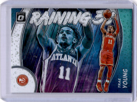 2020-21 Donruss Optic #8 Trae Young Raining 3s