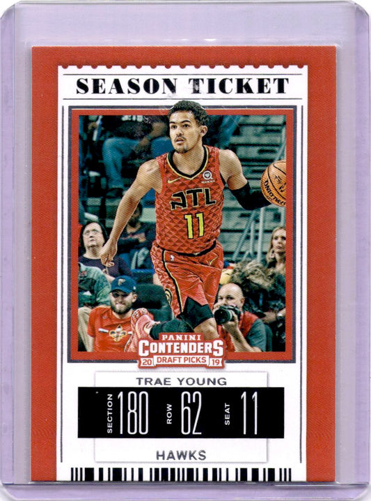 2019 Panini Contenders Draft Picks #49b Trae Young Torch Red Uniform