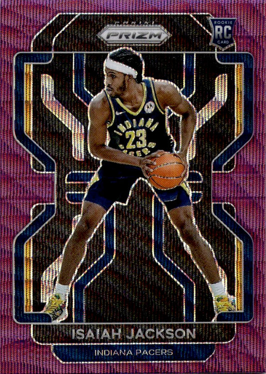 2021-22 Panini Prizm #309 Isaiah Jackson Purple Wave