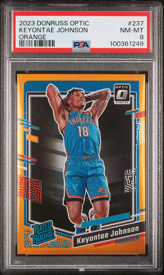 2023 Panini Donruss Optic #237 Keyontae Johnson Orange PSA 8