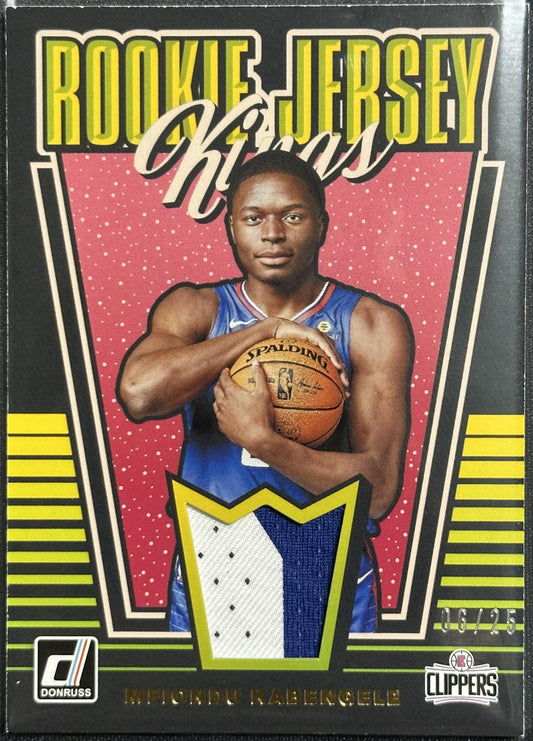 2019-20 Donruss #RJK-MFK Mfiondu Kabengele Rookie Jersey Kings #/75