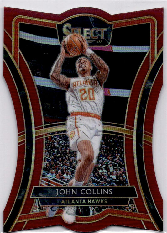 2019-20 Panini Select #121 John Collins Maroon Prizms Die Cut #/175