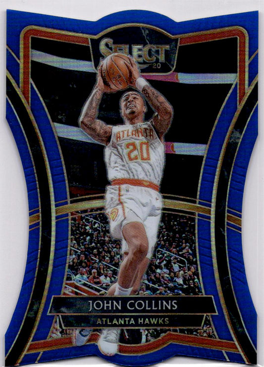 2019-20 Panini Select #121 John Collins Blue Prizms Die Cut #/249