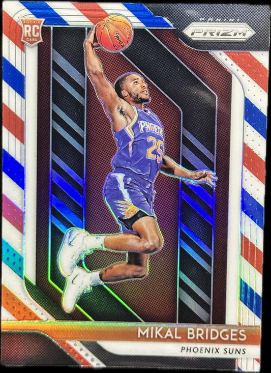 2018-19 Panini Prizm #289 Mikal Bridges Prizms Red White and Blue