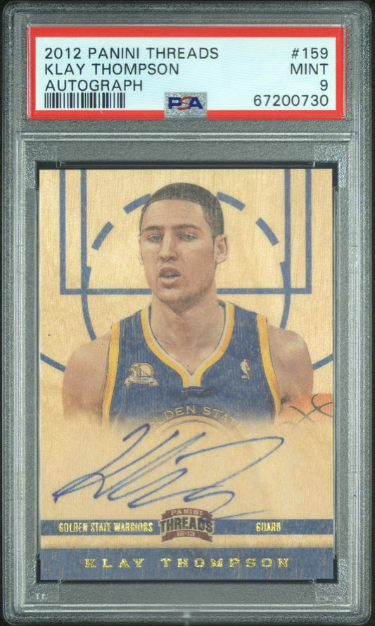 2012 Panini Threads #159 Klay Thompson Autograph PSA 9