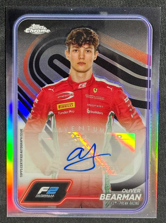 2024 Topps Chrome Formula 1 #CAC-BEA Oliver Bearman Chrome Autographs