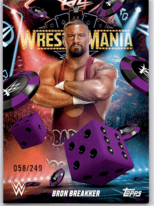 2025 Topps WWE WrestleMania 41 (Las Vegas Exclusive) Bron Breakker Purple #/249
