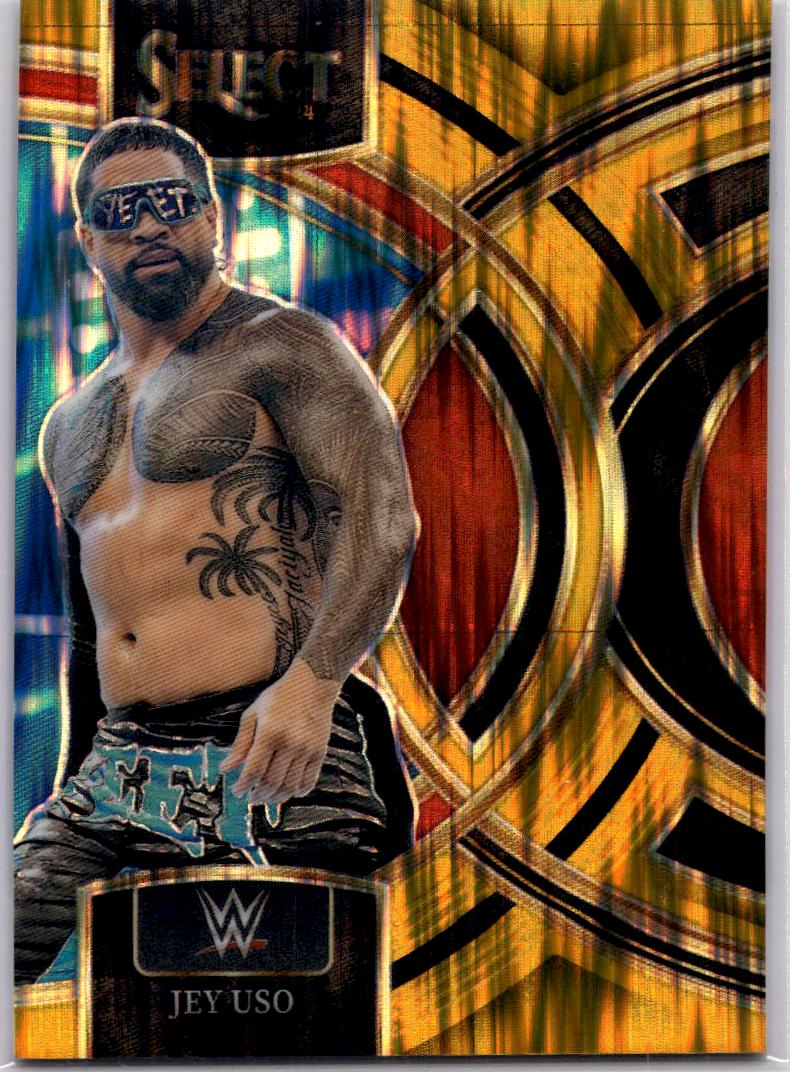 2024 Panini Select WWE #120 Jey Uso Gold Flash Prizms #/10