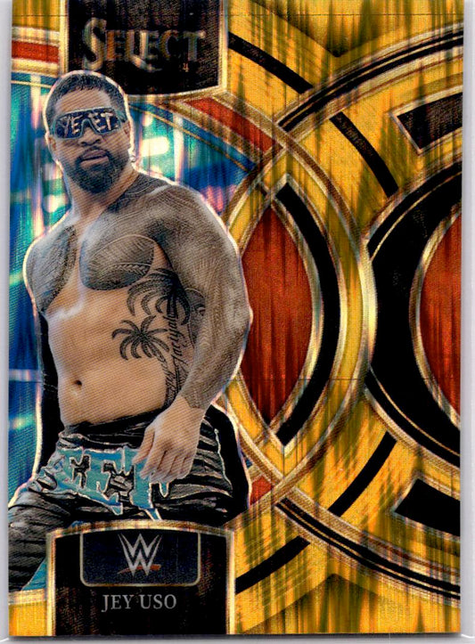 2024 Panini Select WWE #120 Jey Uso Gold Flash Prizms #/10