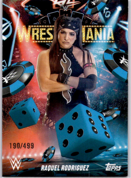 2025 Topps WWE WrestleMania 41 Raquel Rodriguez Blue #/499