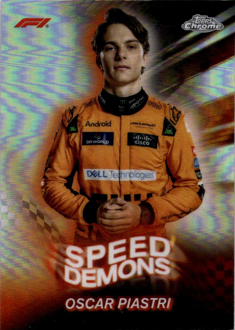 2024 Topps Chrome Formula 1 #SD-8 Oscar Piastri Speed Demons