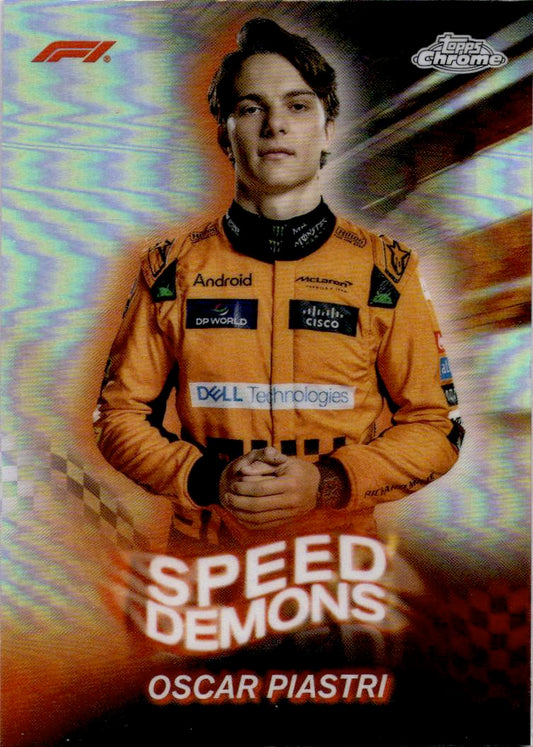 2024 Topps Chrome Formula 1 #SD-8 Oscar Piastri Speed Demons