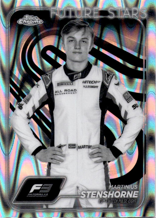 2024 Topps Chrome Formula 1 #56 Martinius Stenshorne B&W RayWave Refractors