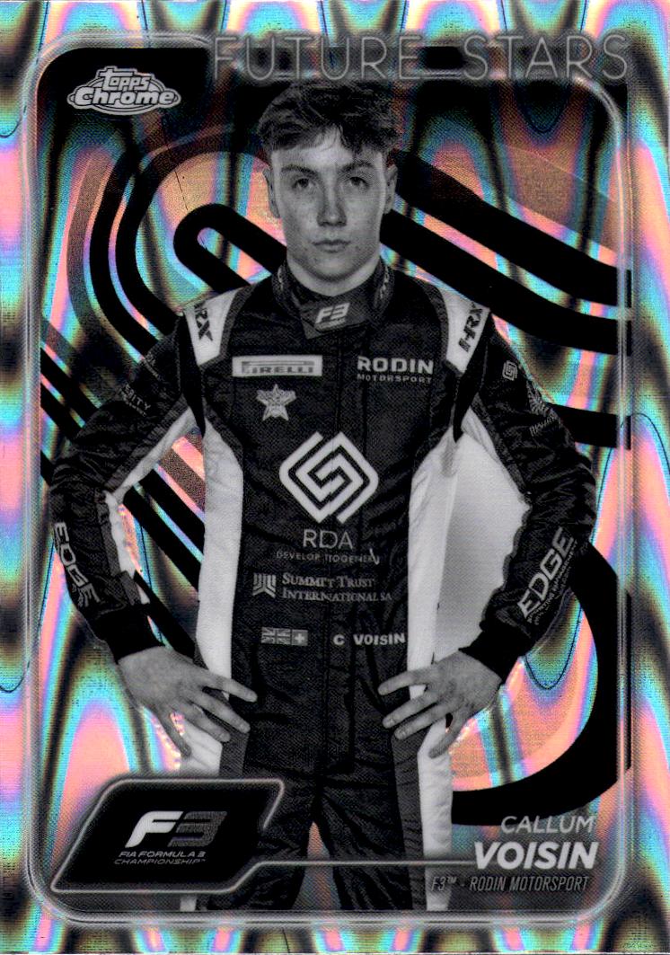 2024 Topps Chrome Formula 1 #70 Callum Voisin Black And White RayWave Refractors