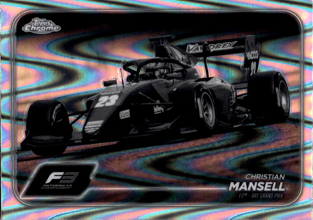 2024 Topps Chrome Formula 1 #136 Christian Mansell B&W RayWave Refractors
