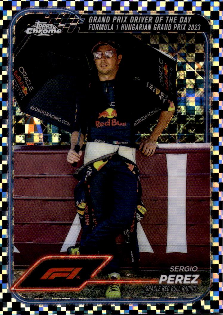 2024 Topps Chrome Formula 1 #169 Sergio Perez Checker Flag Refractors