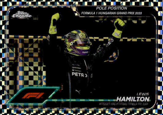 2024 Topps Chrome Formula 1 #158 Lewis Hamilton Checker Flag Refractors