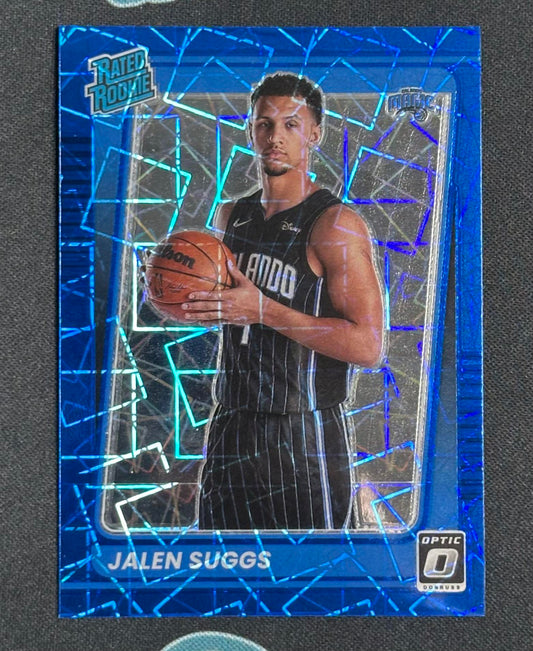 2021-22 Donruss Optic #179 Jalen Suggs Blue Velocity