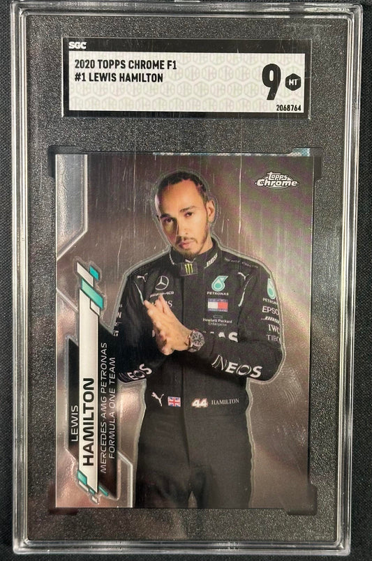 2020 Topps Chrome Formula 1 #1 Lewis Hamilton SGC 9