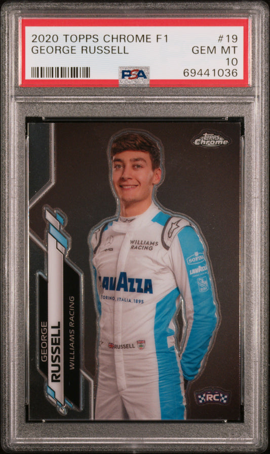 2020 Topps Chrome Formula 1 #19 George Russell PSA 10