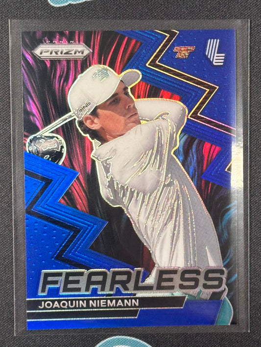2024 Panini Prizm LIV Golf Fearless Blue Prizm /99 Joaquin Niemann