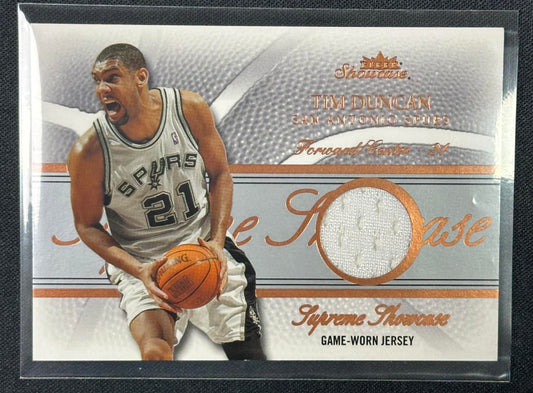 2004-05 Fleer Showcase #SS-TD Tim Duncan Supreme Showcase Jerseys (300) #/300