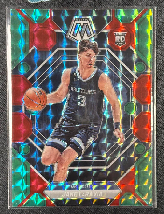 2022-23 Panini Mosaic #204 Jake LaRavia Choice Red and Green