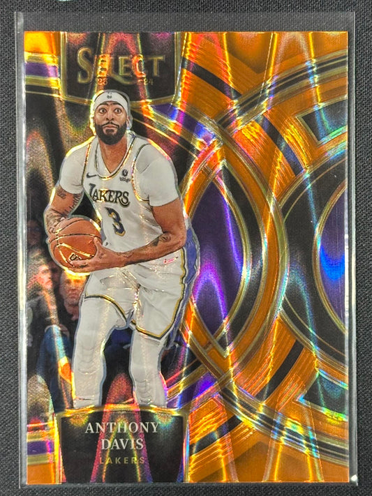 2023-24 Panini Select #181 Anthony Davis Orange Flash Prizms