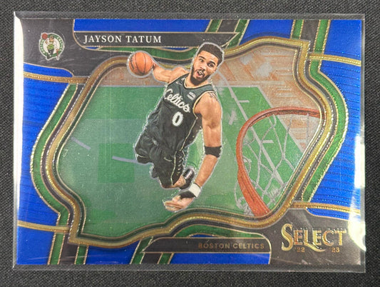 2022-23 Panini Select #255 Jayson Tatum Blue Prizms