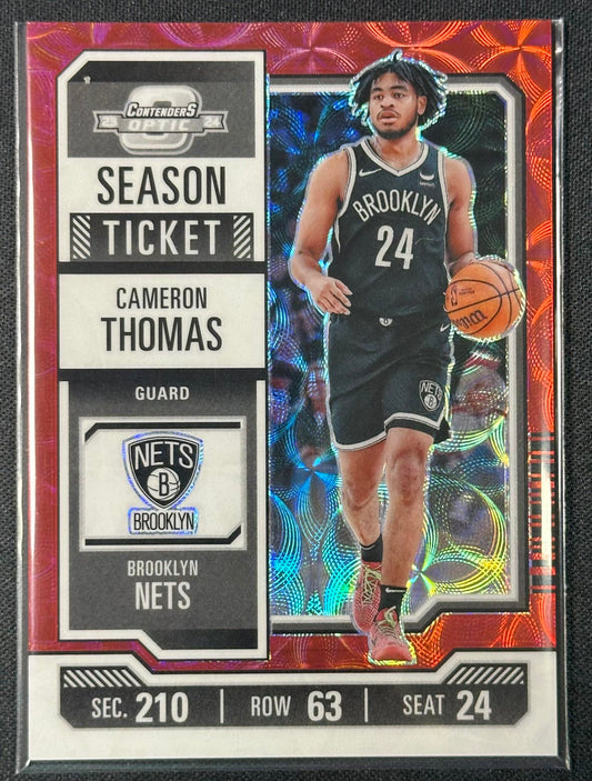 2023-24 Panini Contenders Optic #12 Cameron Thomas International Red