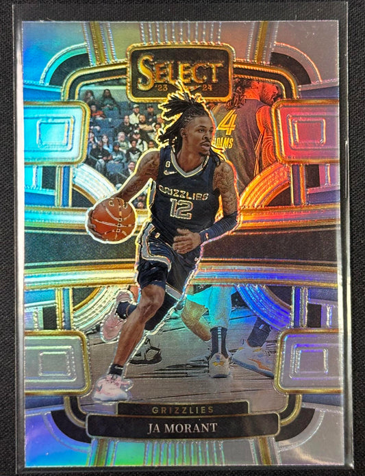2023-24 Panini Select #65 Ja Morant Silver Prizms