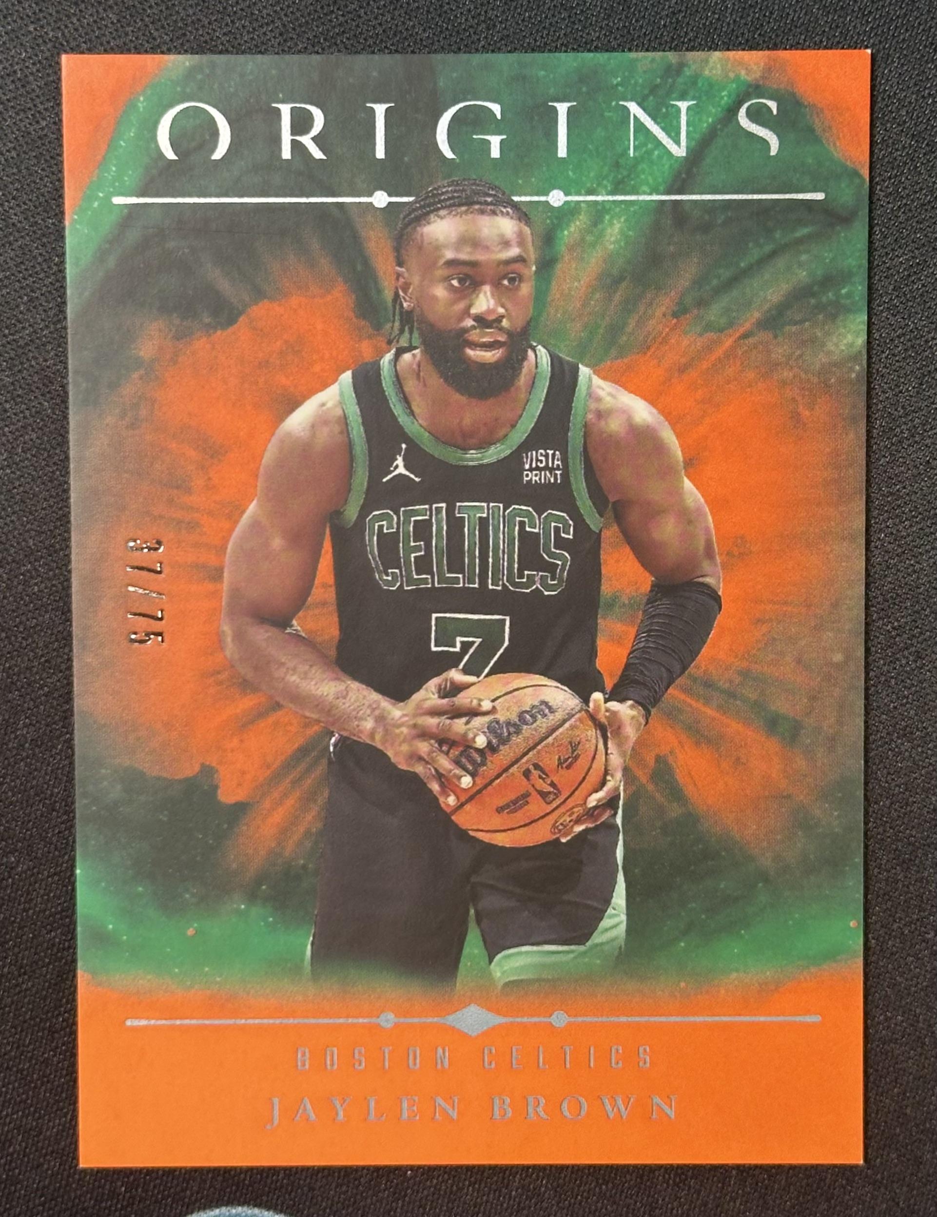 2024-25 Panini Origins #55 Jaylen Brown Orange #/75