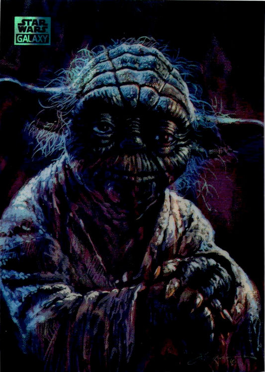 2024 Topps Chrome Star Wars Galaxy #92 Yoda Aqua Lava Refractor /175