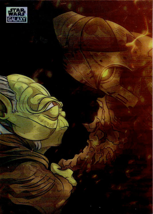 2024 Topps Chrome Star Wars Galaxy #AS-9 Yoda Meets Darth Bane Art of the Sith
